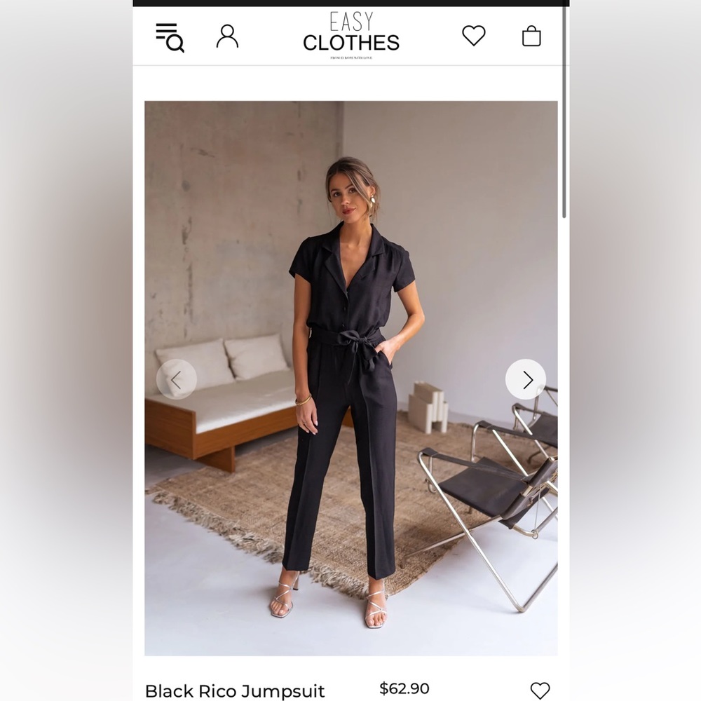 Easy Clothes Black Rico Jumpsuit.